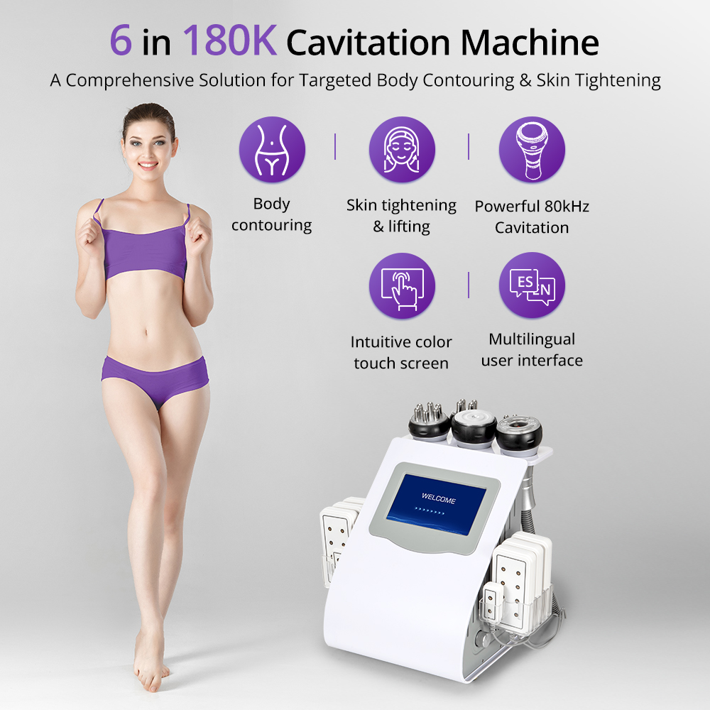Vacuum Cavitation Body Contouring - 6 in 1 80k 캐비테이션 기계