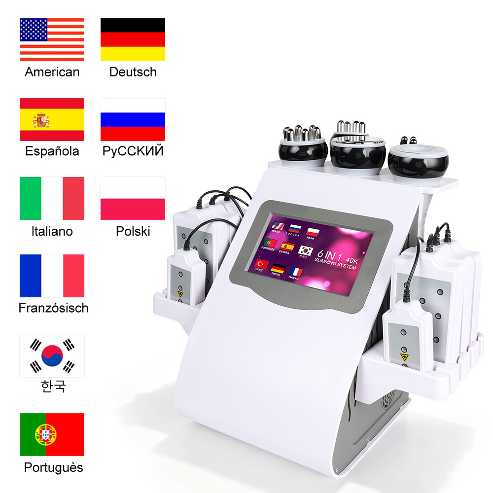 6 in 1 40K 캐비테이션 기계, RF 진공 지방분 - 6 In 1 Cavitation Rf Machine 40K 리뷰 및 가격