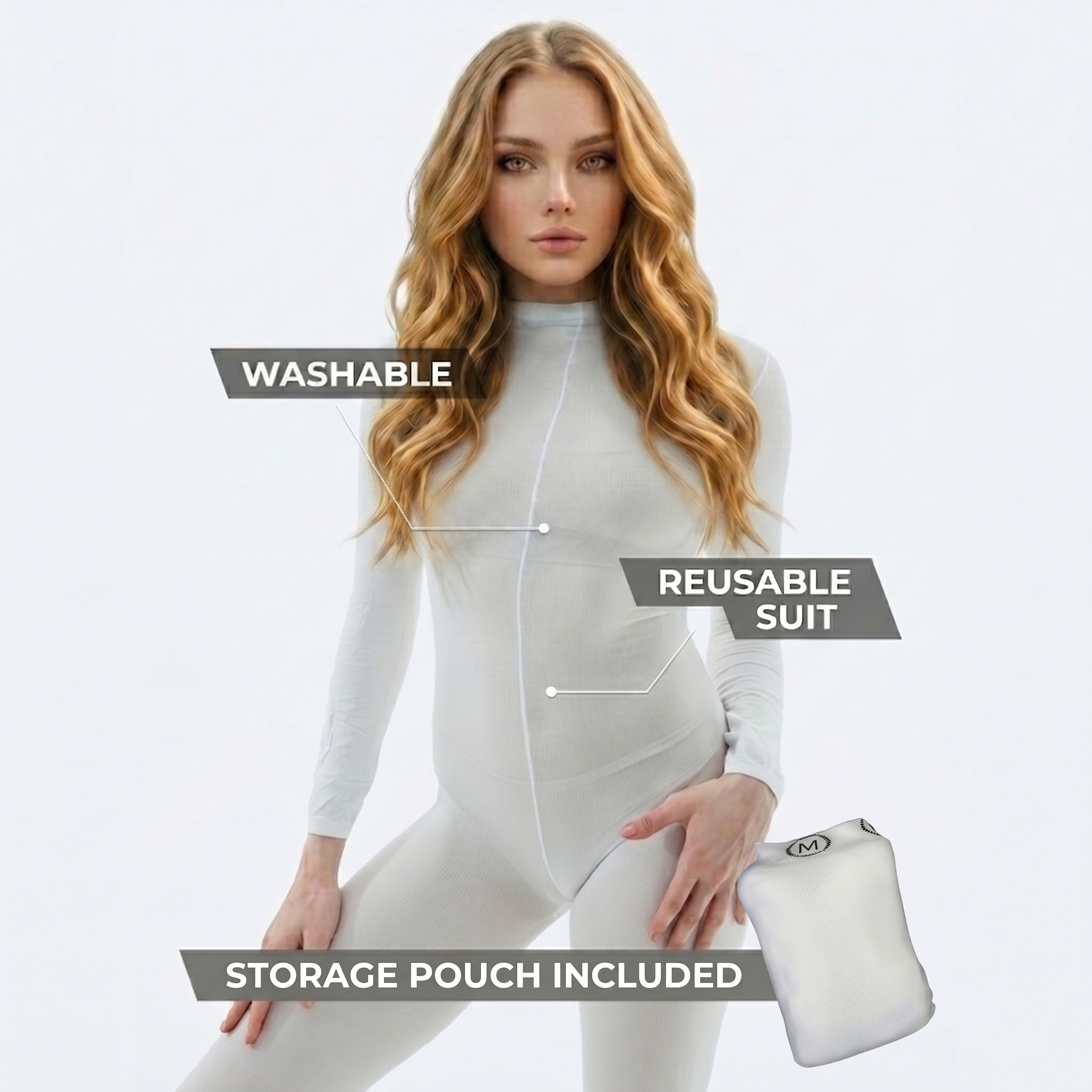 재사용 가능한 120 DEN 화이트 마이크로파이버 진공 - Pressotherapy Lymphatic Drainage Suit 리뷰 및 가격