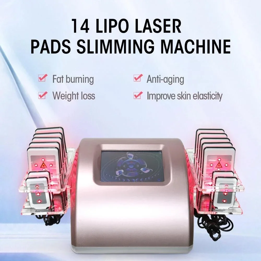 14개의 패드를 장착한 리포레이저 기기로, 미용실에서  - Lipo Laser Pads Slimming Machine 리뷰 및 가격