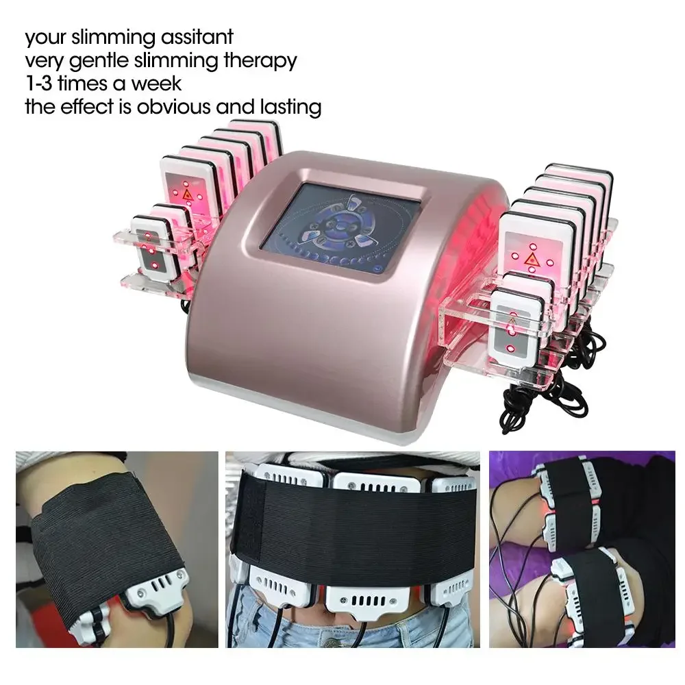 14개의 패드를 장착한 리포레이저 기기로, 미용실에서  - Lipo Laser Pads Slimming Machine 리뷰 및 가격