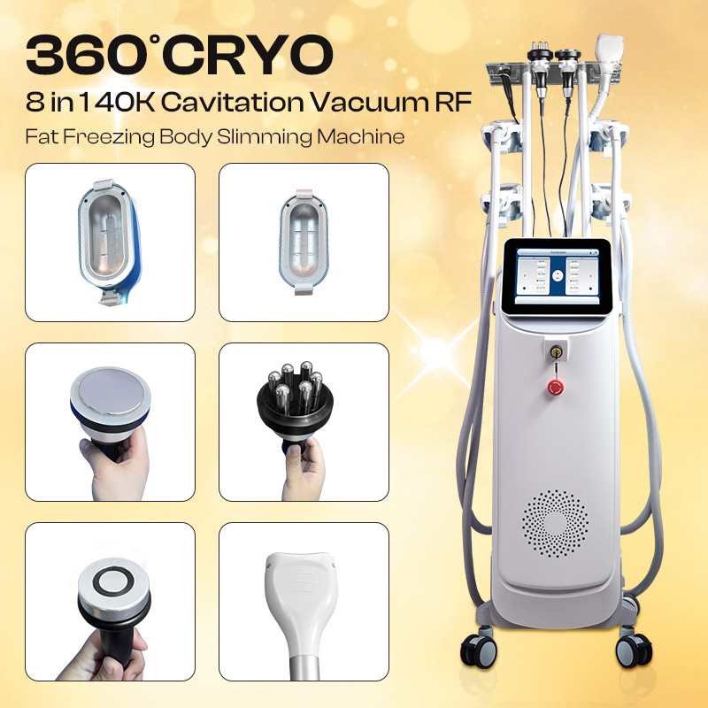 8개의 핸들로 작동하는 크라이오테라피, 사이로리폴리시스 - Cryolipolysis Fat Freezing Machine 리뷰 및 가격