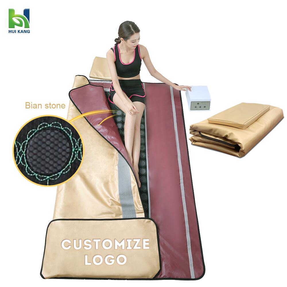 3개의 발열존, 180개의 블랙 비안 스톤 벨크로, 원 - Far Infrared Slimming Sauna Blanket 리뷰 및 가격