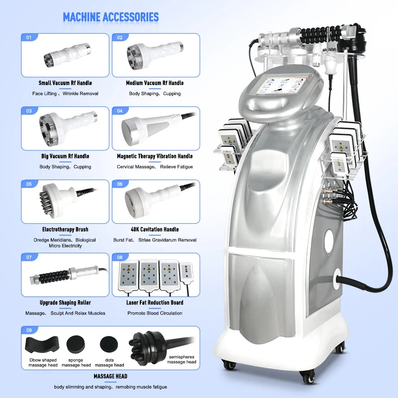 40K 9 in 1 캐비테이션 진공 바디 슬리밍 머신  - Lipo Laser Pads Slimming Machine 리뷰 및 가격